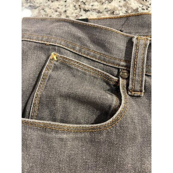 Empyre Mens Straight Leg Jeans Size 34 Gray Denim 5 Pocket Button & Zip Closure - Picture 11 of 13